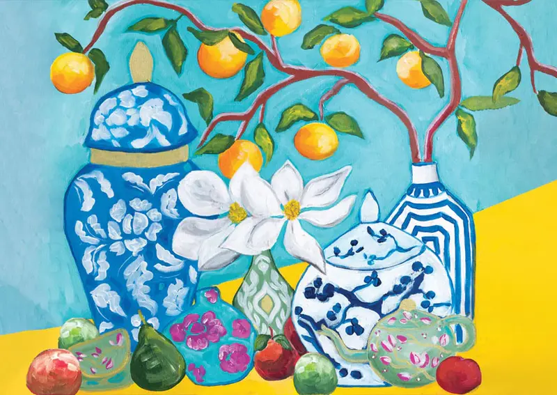 Papier de découpage de pots de gingembre menthe par Michelle