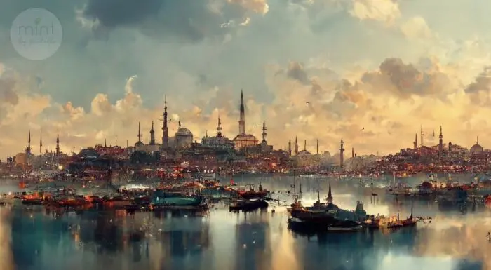 Papier de découpage Istanbul menthe par Michelle