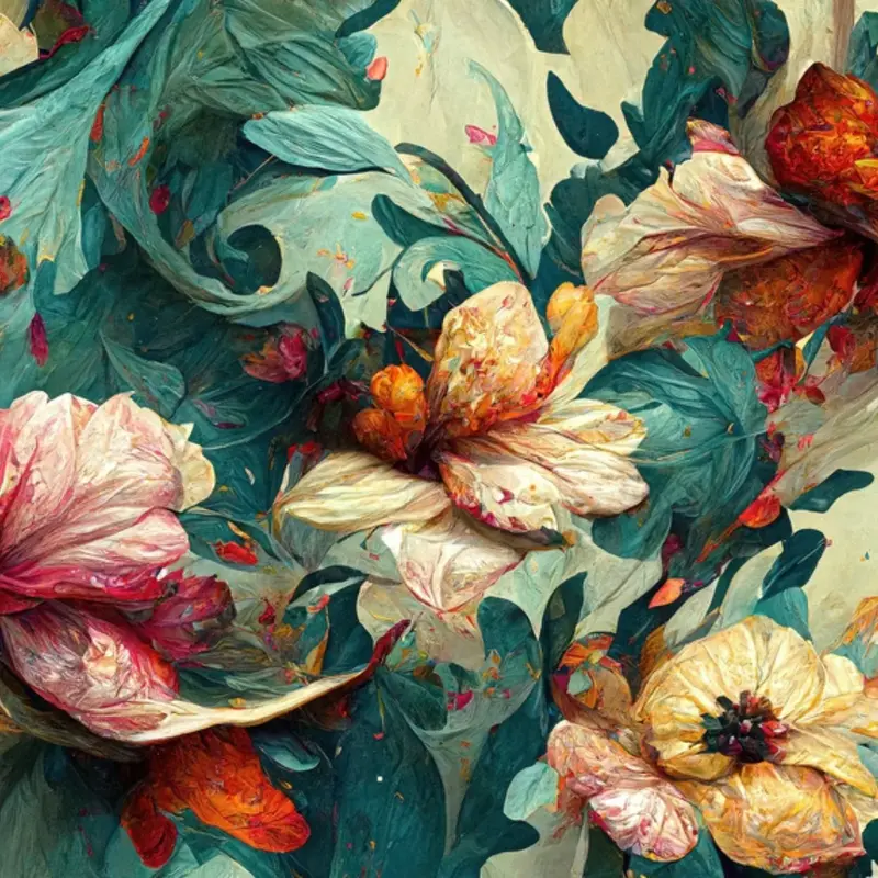 Papier de découpage Vague de fleurs par Mint
