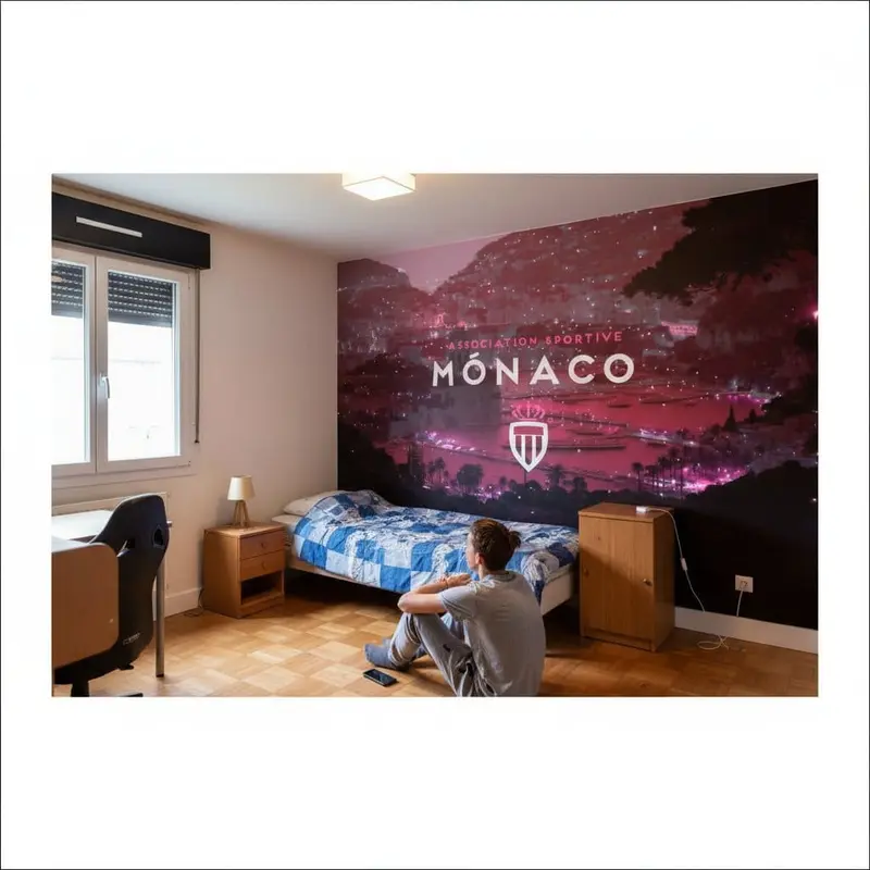 Papier Peint AS Monaco FC – Déco Fans de Foot