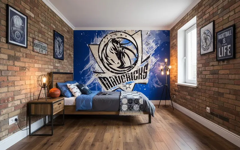 Papier Peint Basketball NBA - Logo Dallas Mavericks