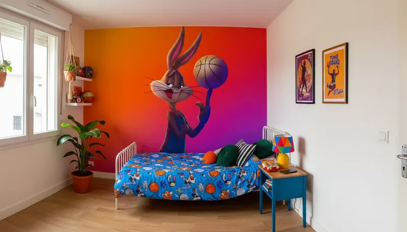 Papier Peint Basketball Space Jam 2 avec Bugs Bunny
