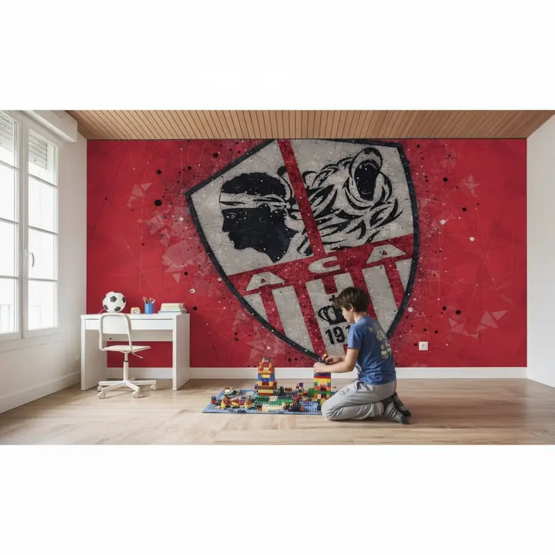 papier peint foot AC Ajaccio deco