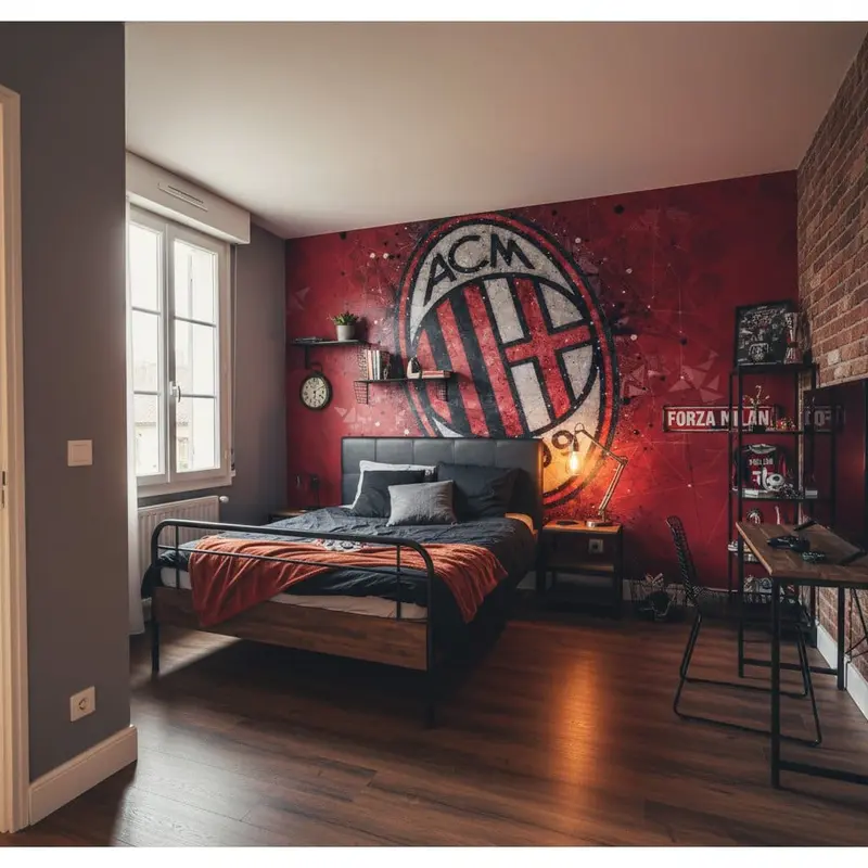 papier peint foot AC Milan Italie