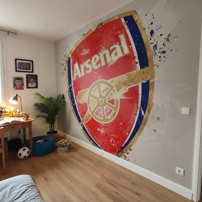papier peint foot Arsenal FC deco football