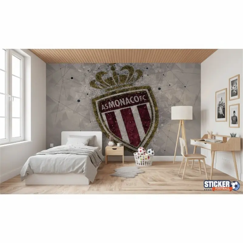 papier peint foot AS Monaco decoration