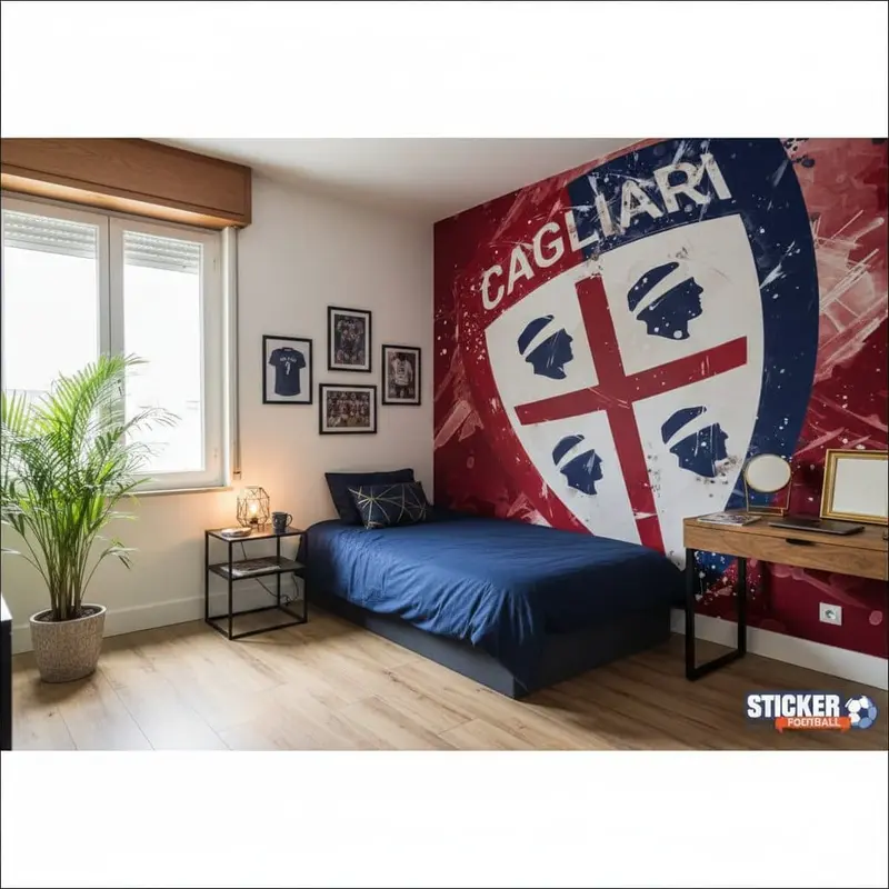 papier peint foot Cagliari deco