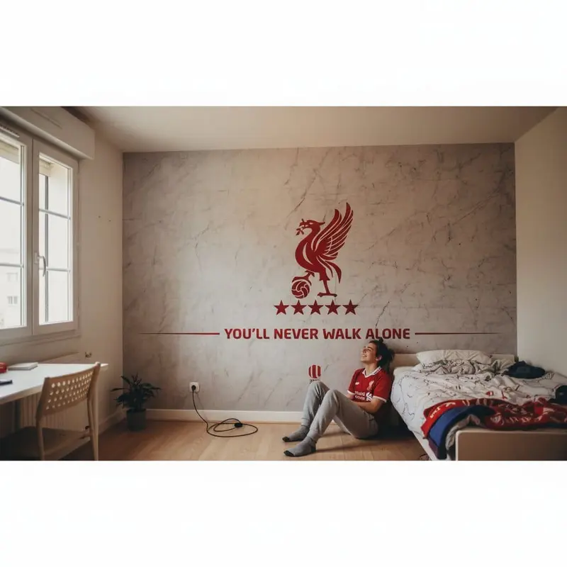 papier peint football Liverpool decor