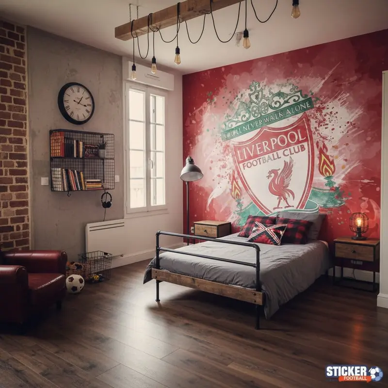 papier peint football Liverpool FC logo effet