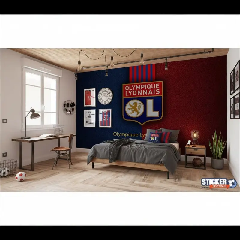papier peint football LYON logo