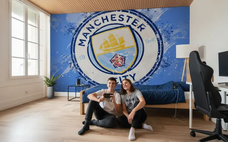 papier peint football Manchester City FC logo