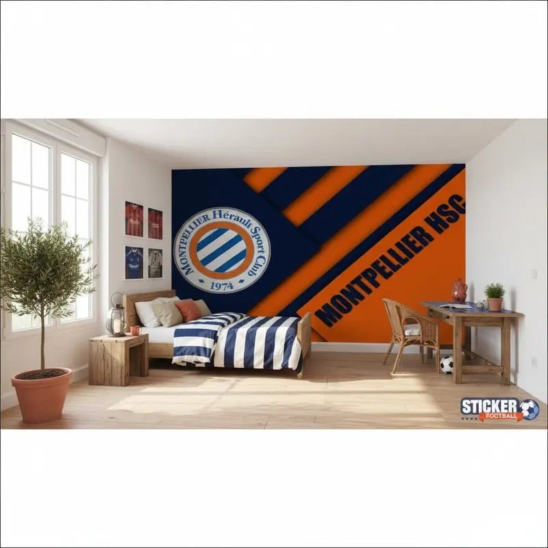 papier peint football Montpellier poster