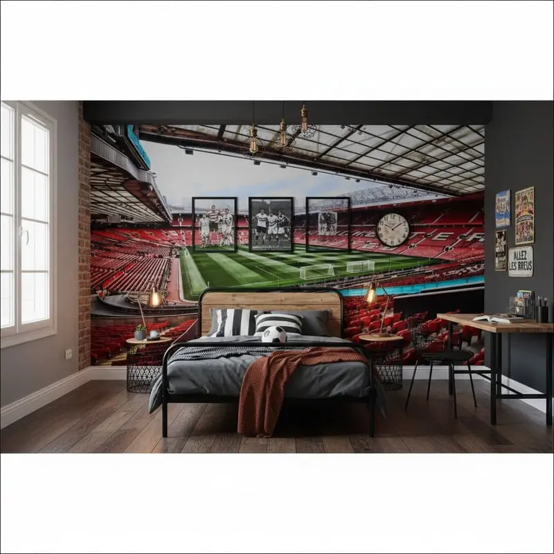 papier peint football Old Trafford Devils Stade
