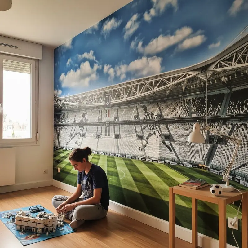 Papier peint football panoramique du stade Juventus