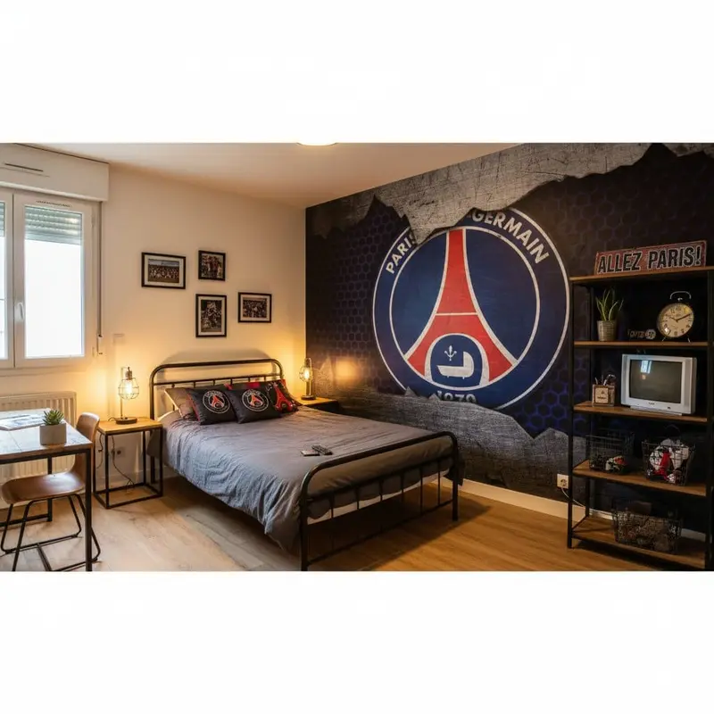 papier peint football PSG deco foot