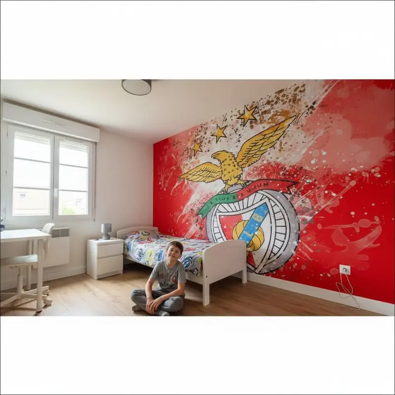 papier peint football SL Benfica deco