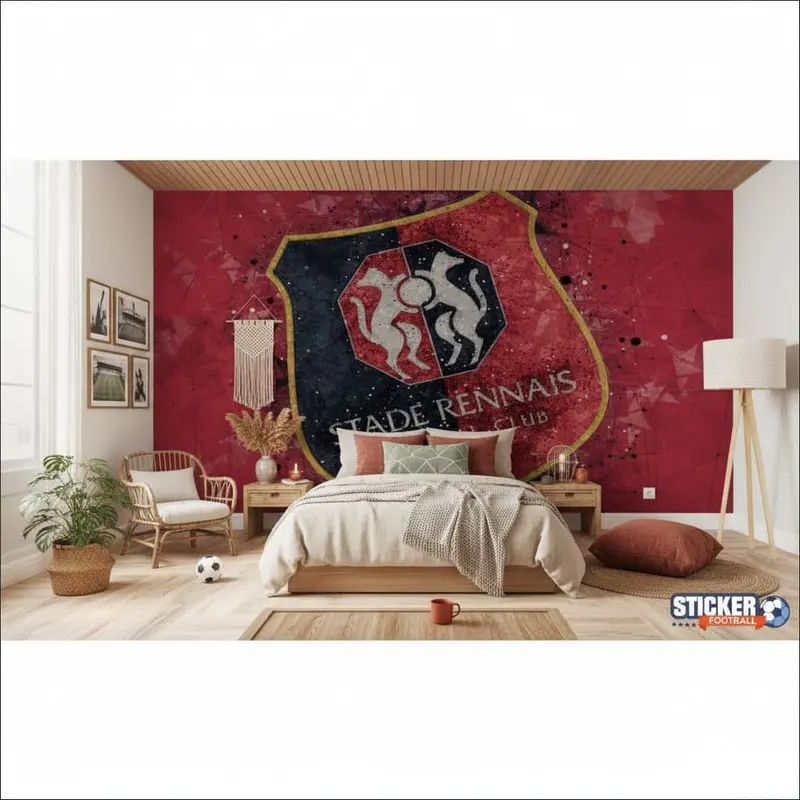 papier peint football Stade Rennais deco