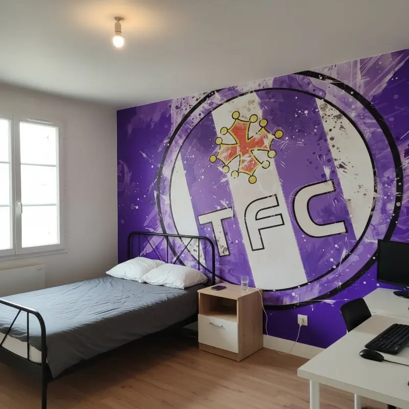 papier peint football Toulouse FC peinture