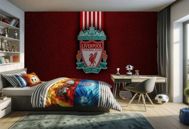 papier peint footdeco chambre foot