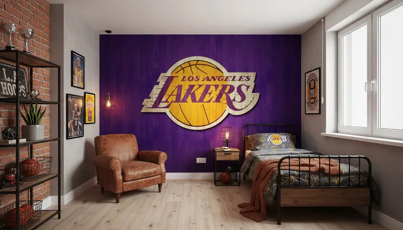 Papier Peint NBA Lakers | Basketball Los Angeles Déco