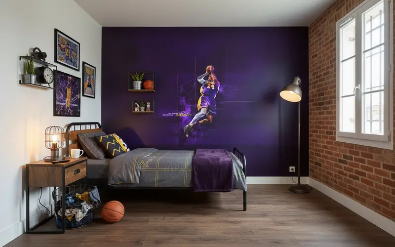 Papier peint NBA Lakers Kobe Bryant - Déco pour les fans