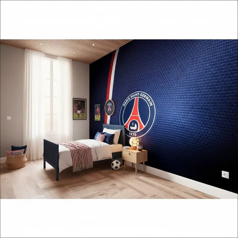 Papier Peint PSG - Tapisserie foot chambre PSG | Sticker Foot