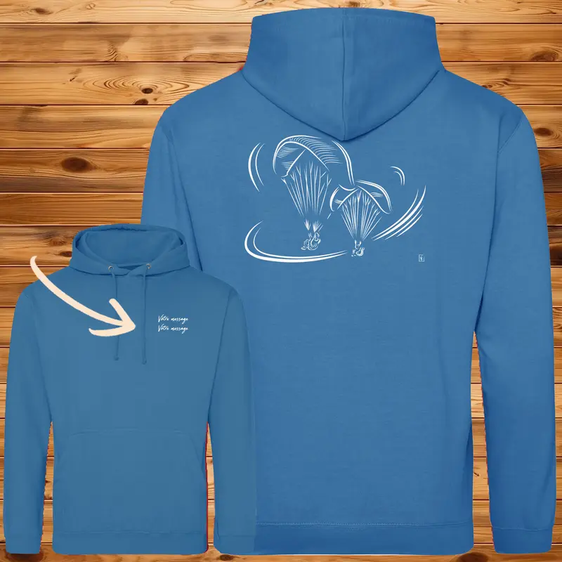 Parapente en duo sur Sweat-shirt - Personnalisable