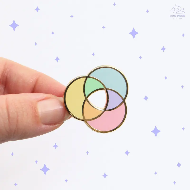 Pastel Rainbow Diagram Enamel Pin