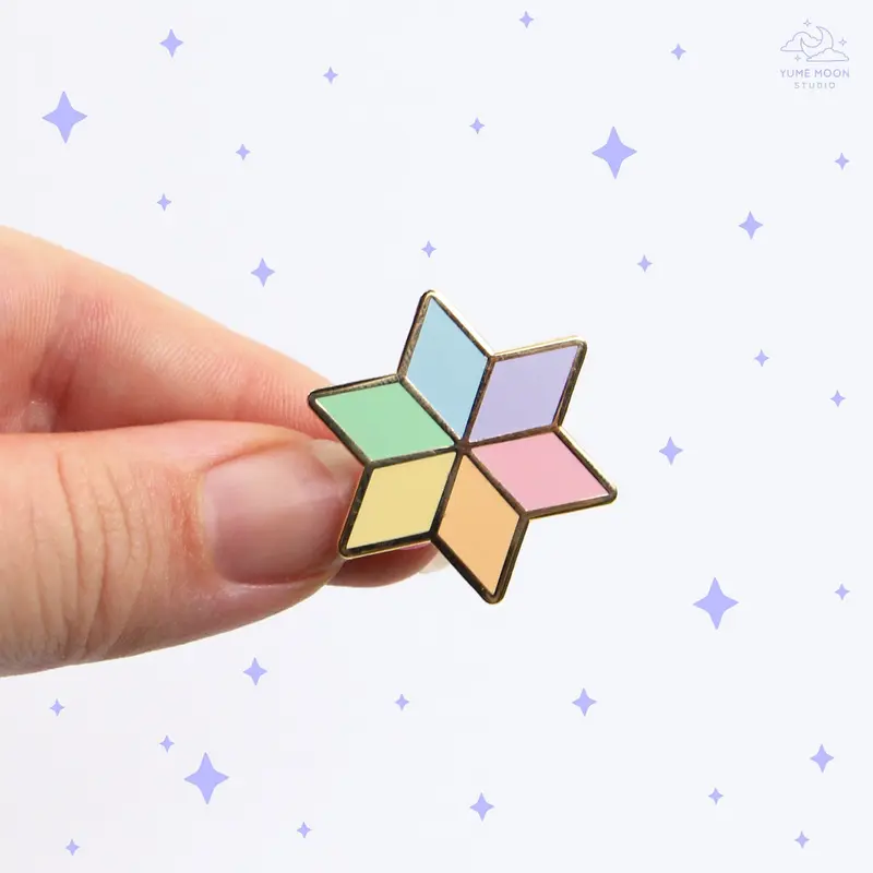 Pastel Rainbow Star Enamel Pin
