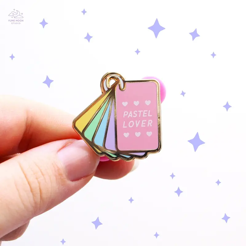 Pastel Rainbow Swatch Book Enamel Pin
