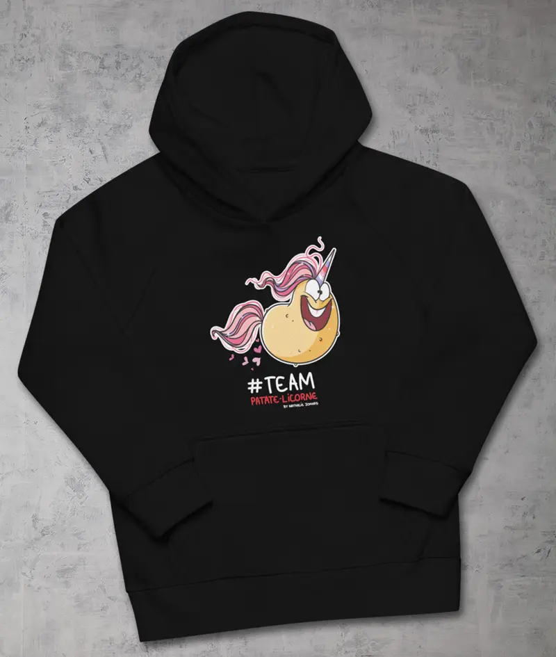Patate-Licorne by Nathalie Jomard - Sweat à capuche écologique pour enfants