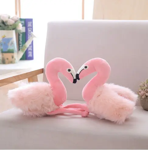 Peluche Fille Flamant Rose