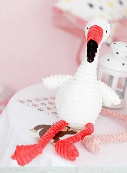 Peluche Flamant Rose Blanche