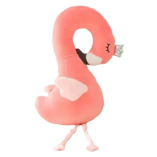 Peluche Flamant Rose Coussin Rosy