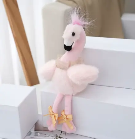 Peluche Flamant Rose Danseuse Argenté