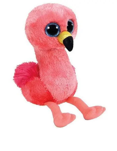 Peluche Gros Yeux Flamant Rose