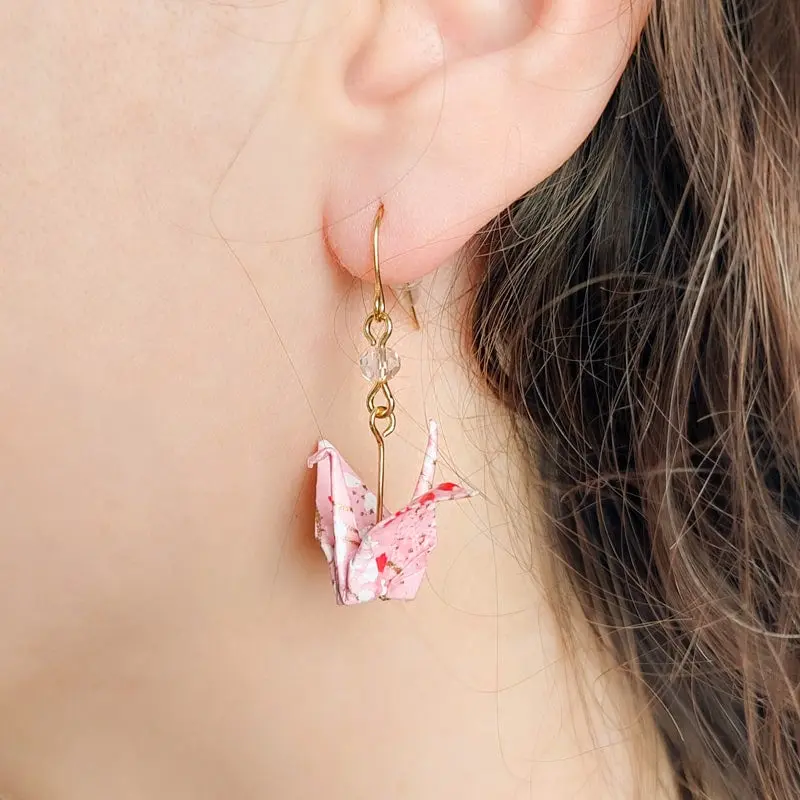 Pendientes Origami Rosa