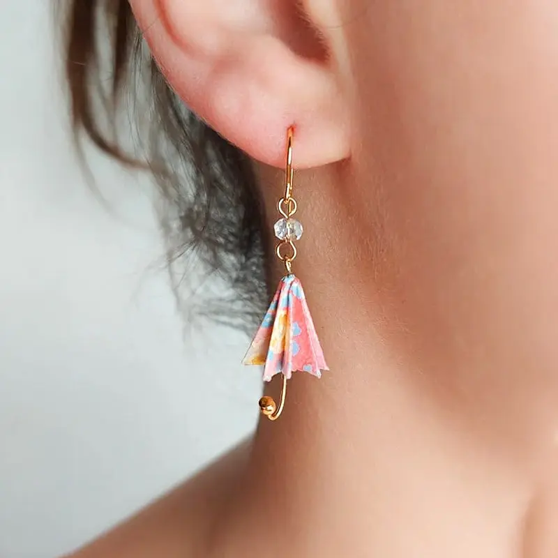 Pendientes Paraguas Rosa