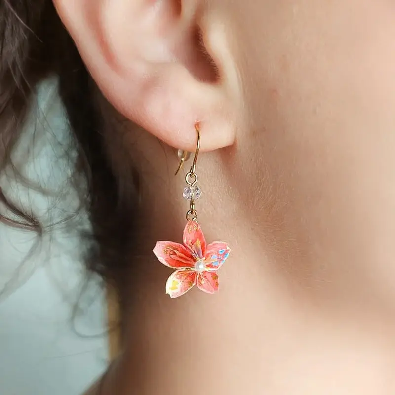 Pendientes Sakura Origami