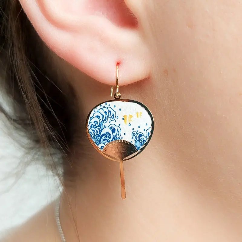 Pendientes Uchiwa Nami