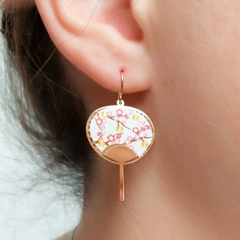 Pendientes Uchiwa Ume