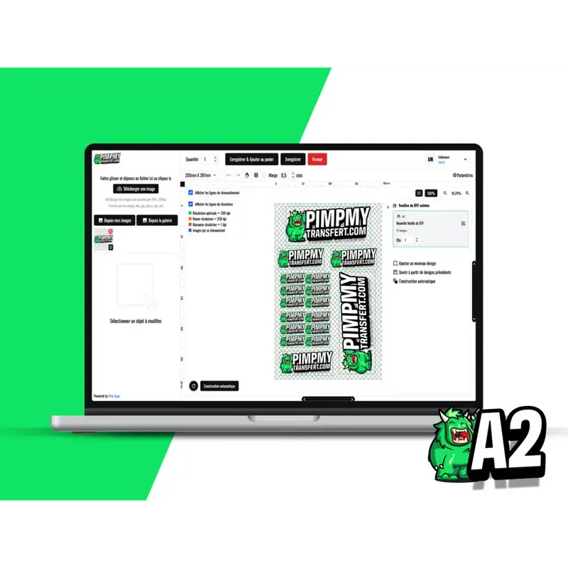 Personnalise ta planche DTF A2 !