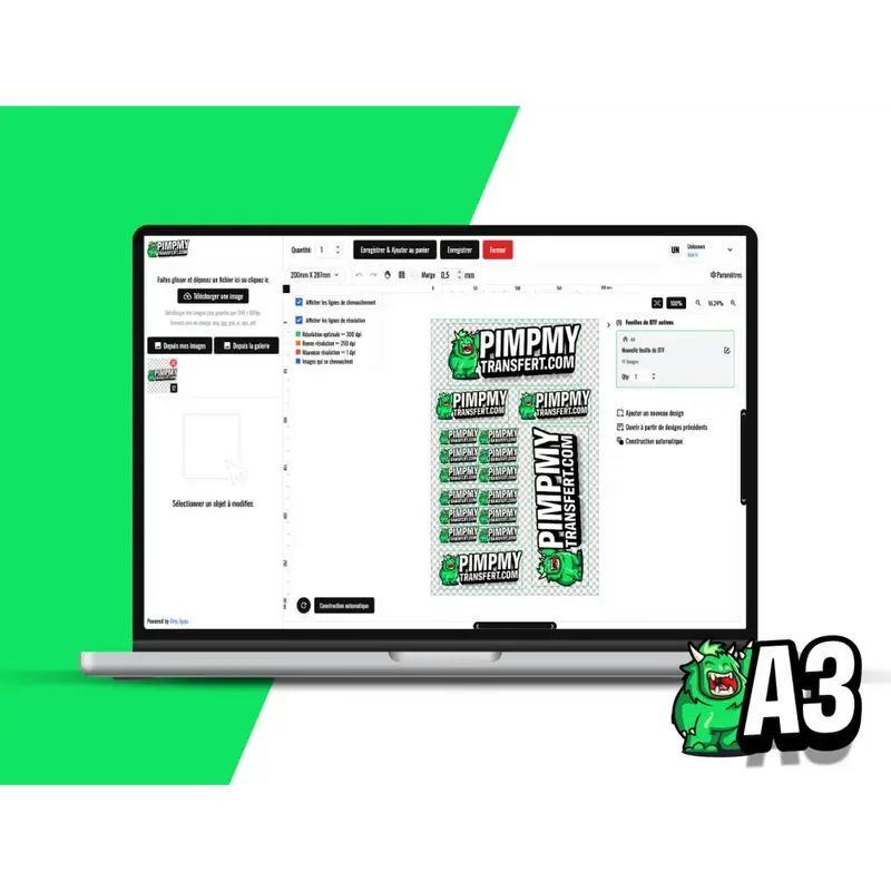 Personnalise ta planche DTF A3 !