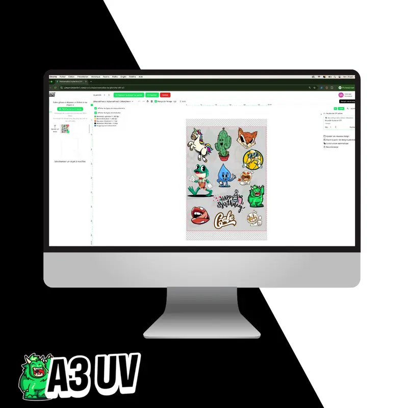 Personnalise ta planche DTF UV A3 !
