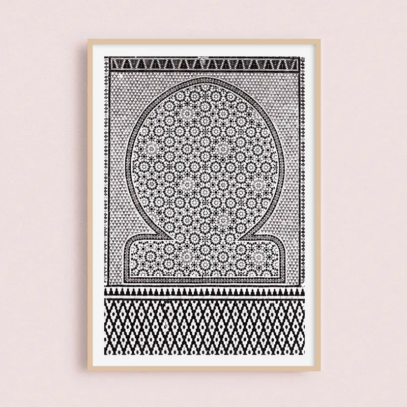Photographie Mur Zellige Noir & Blanc | Oujda Maroc