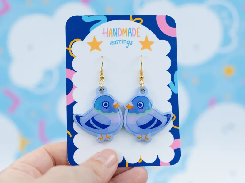 Pigeon Earrings