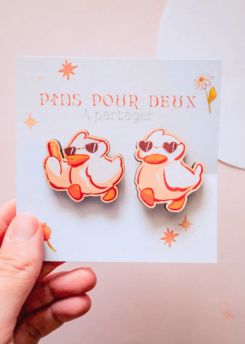 Pins en bois duo - Duck squad
