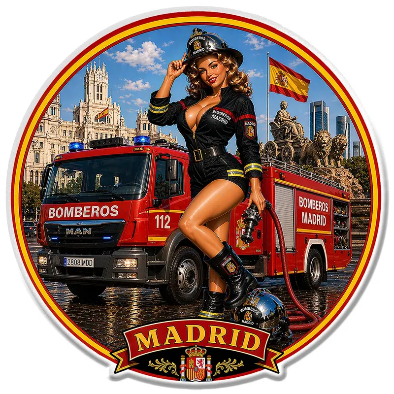PINUP Madrid Espagne POMPIER PZ157