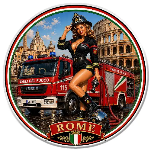 PINUP ROMA ITALIE POMPIER PZ149