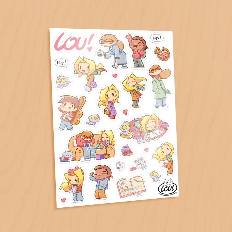 Planche de stickers - enfance Lou !